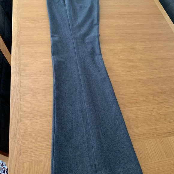 Theory Tailored Grey Wool Pants with flare boot cut. Purchased at Holt Renfrew. - Picture 5 of 7